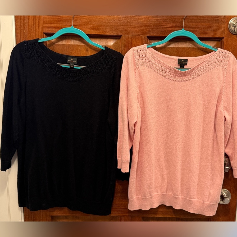 Lot of 2 Worthington Woman Sweaters, Size 1X